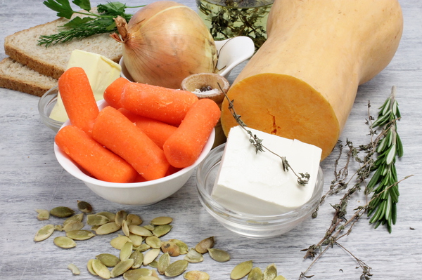 Суп-пюре из тыквы и моркови - ингредиенты