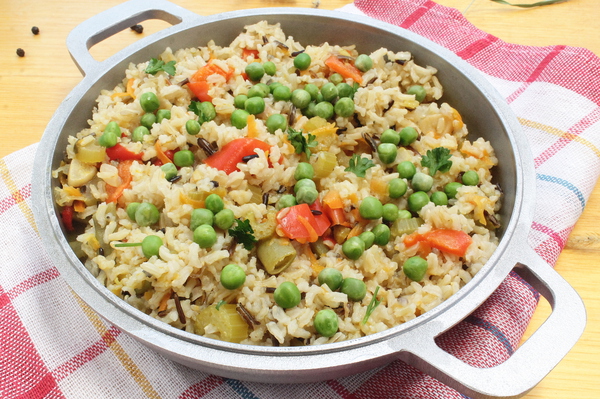 Рис с овощами на сковороде - шаг 6