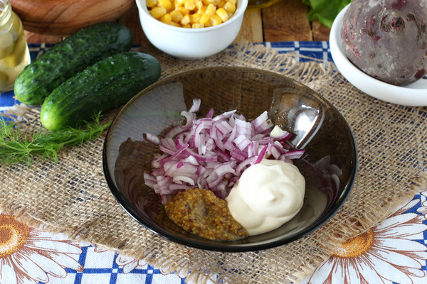 Овощной салат с омлетом - шаг 3