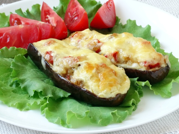 Баклажаны лодочки фаршированные мясом и овощами — пошаговый рецепт с фото