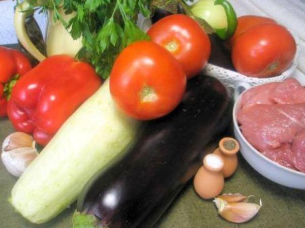  Ингредиенты для ассорти из овощей, или лечо