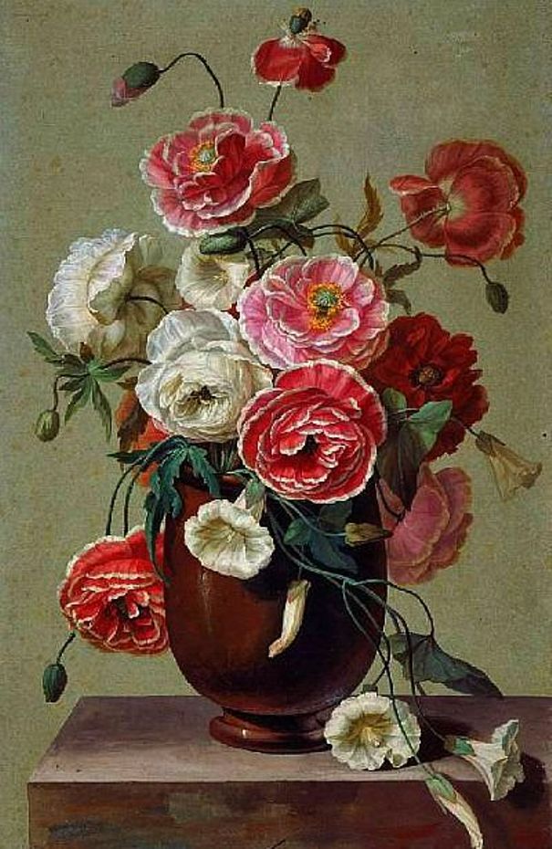  Маки. Антуан Бержон (1754 -1843), французский художник и дизайнер, один из самых известных художников-флористов Франции 19 века. 