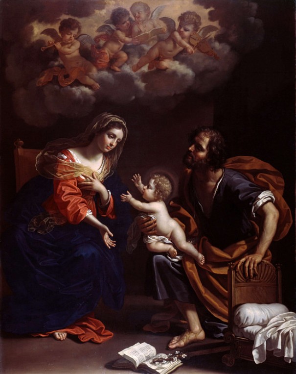  Святое Семейство, 1682. Бенедетто Дженнари Младший (1633-1715), итальянской художник 