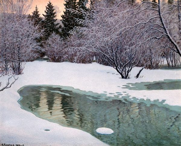 Зима, 1914. Густав Фьестад (1868-1948), шведский художник