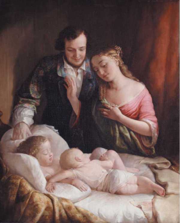  Домашнее счастье. Лилли Мартин Спенсер (урожденная Анжелика Мари Мартин; 1822-1902), американская художница