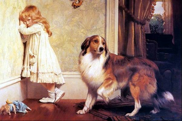 Особый защитник, 1893. Чарльз Бертон Барбер (1845-1894), британский художник, известен своими очаровательными картинами с детьми и животными.